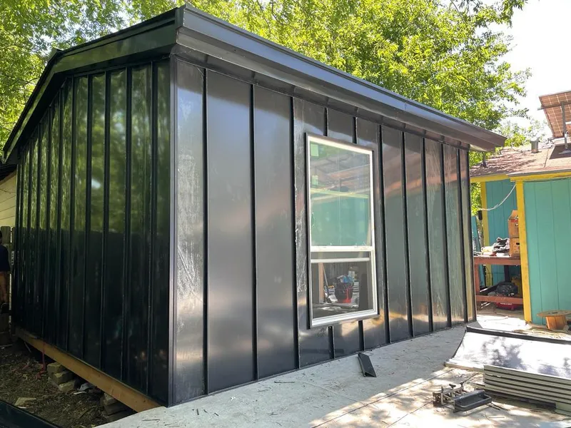 Black standing seam metal wall panels for Metal Roof Installation in Bound Brook